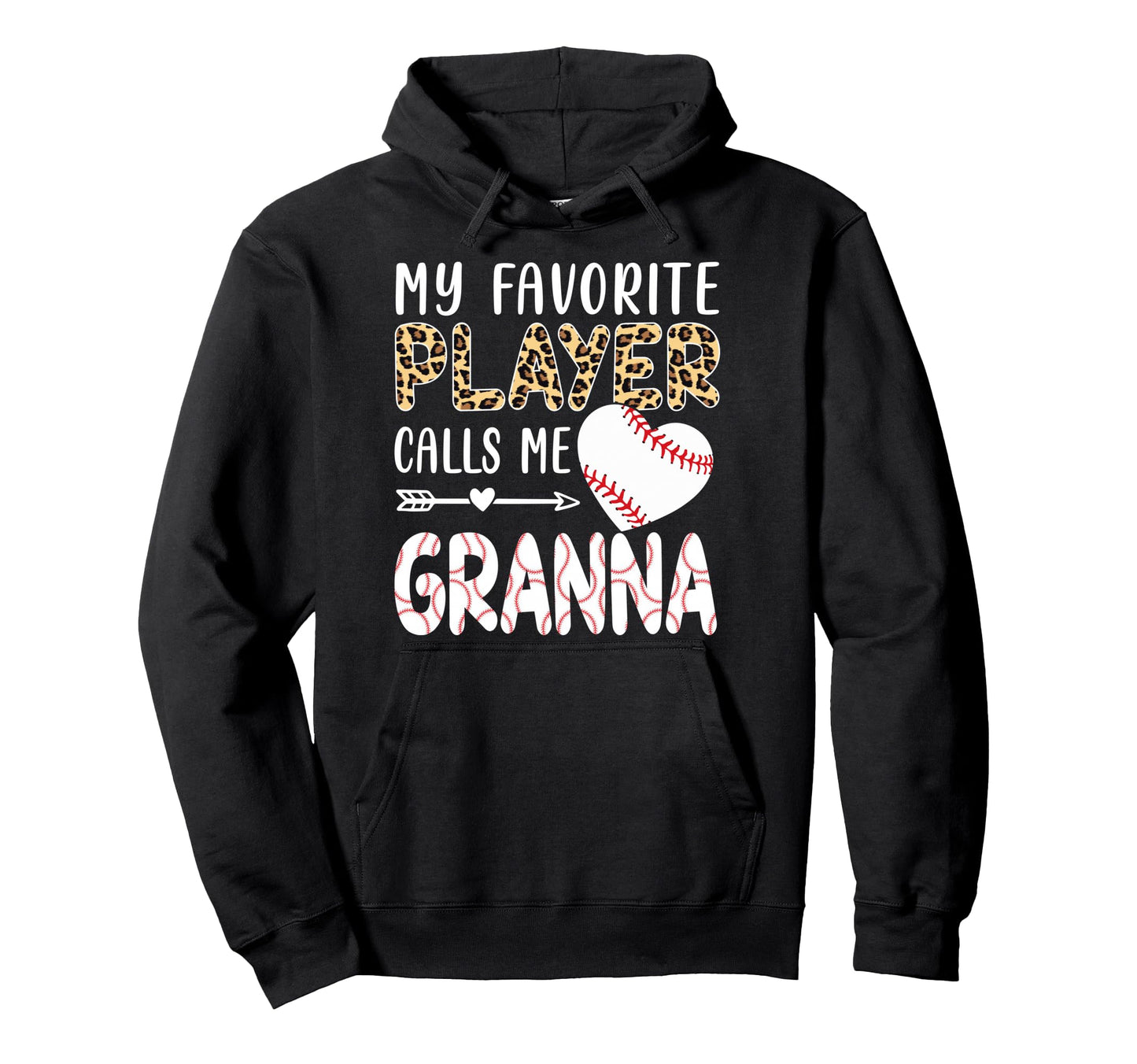 My Favorite Player Calls Me Granna Hoodie - Minimalist Print for Adults - T-Shirt, Sweatshirt, Hoodie