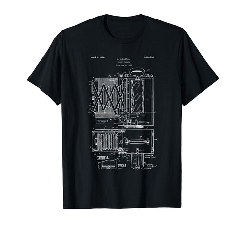 1923 Patent Photography Camera T-Shirt - Graphic Print Unisex - T-Shirt, Sweatshirt, Hoodie