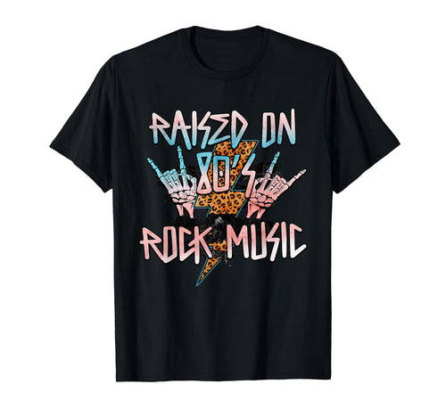 80S Rock Music Skeleton Peace Big Hair T-Shirt - Graphic Print for Adults - T-Shirt, Sweatshirt, Hoodie