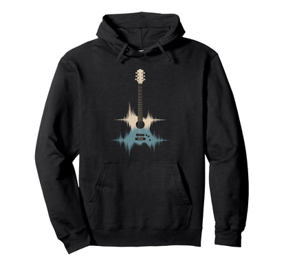 Guitar Sound Wave Musician Acoustic Hoodie - Novelty Apparel Men Women - T-Shirt, Sweatshirt, Hoodie