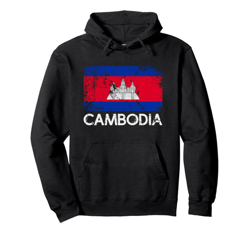 Cambodian Flag Made Cambodia Gift Hoodie - Custom Art Print for Adults - T-Shirt, Sweatshirt, Hoodie