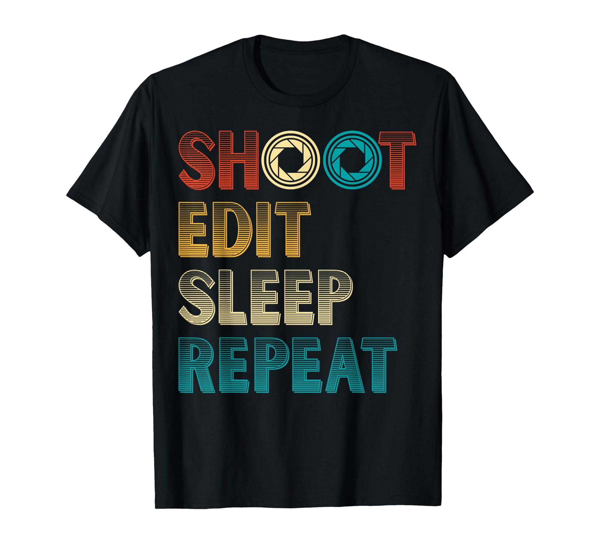Shoot Edit Sleep Repeat Cameraman T-Shirt - Custom Art Print Unisex - T-Shirt, Sweatshirt, Hoodie