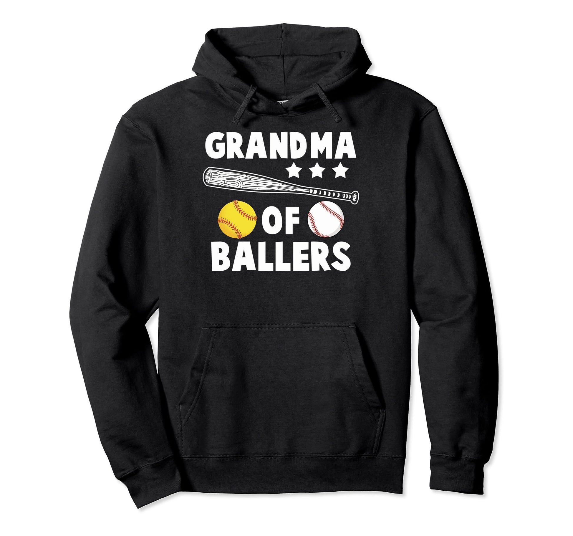 Grandma Baseball Grandma Ballers Hoodie - Casual Everyday Wear for Adults - T-Shirt, Sweatshirt, Hoodie