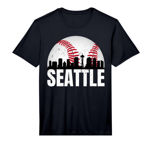 Seattle Skyline Baseball Cityscap T-Shirt - Trendy Graphic Men Women - T-Shirt, Sweatshirt, Hoodie