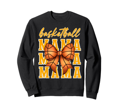 Basketball Mama Coquette Bow Game Sweatshirt - Streetwear Style for Adults - T-Shirt, Sweatshirt, Hoodie