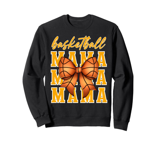 Basketball Mama Coquette Bow Game Sweatshirt - Streetwear Style for Adults - T-Shirt, Sweatshirt, Hoodie