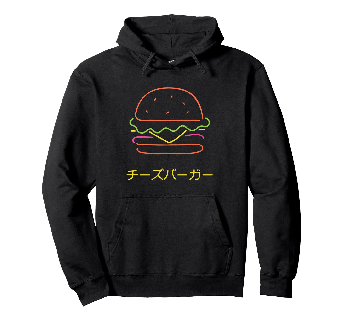 Cheeseburger Japanese Food Vaporwave Hoodie - Custom Art Print Men Women - T-Shirt, Sweatshirt, Hoodie