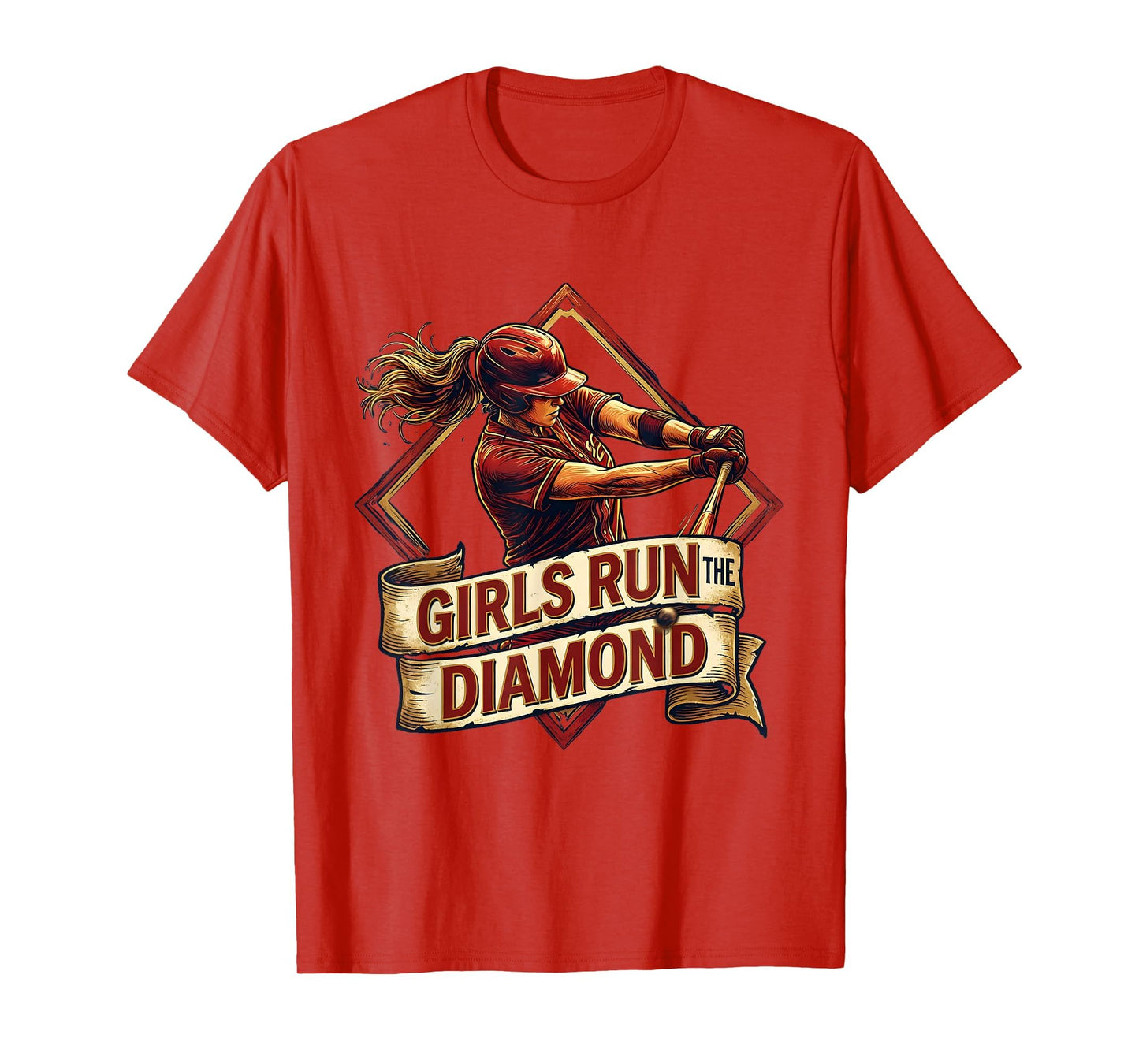 Run Diamond Womens Baseball T-Shirt - Minimalist Print Unisex - T-Shirt, Sweatshirt, Hoodie