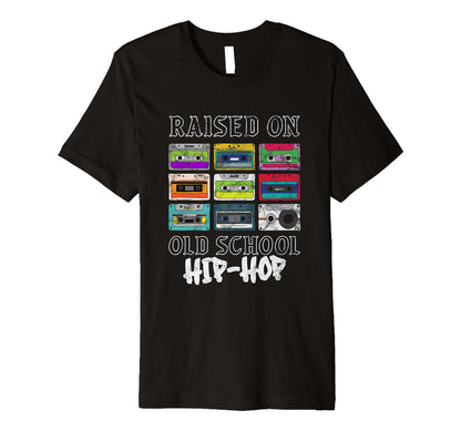 Raised Oldschool Hip Hop Rap Music T-Shirt - Graphic Print for Adults - T-Shirt, Sweatshirt, Hoodie