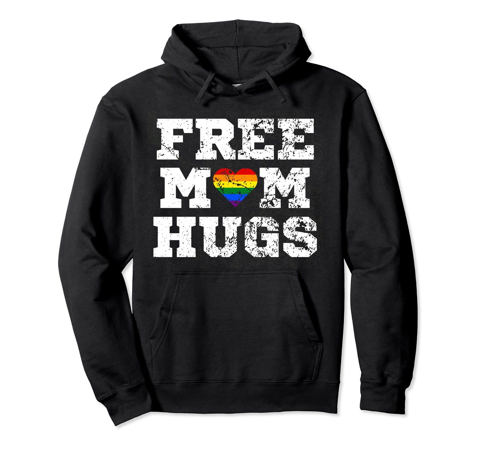 Free Mom Hugs Free Mom Hugs Rainbow Hoodie - Novelty Apparel for Adults - T-Shirt, Sweatshirt, Hoodie