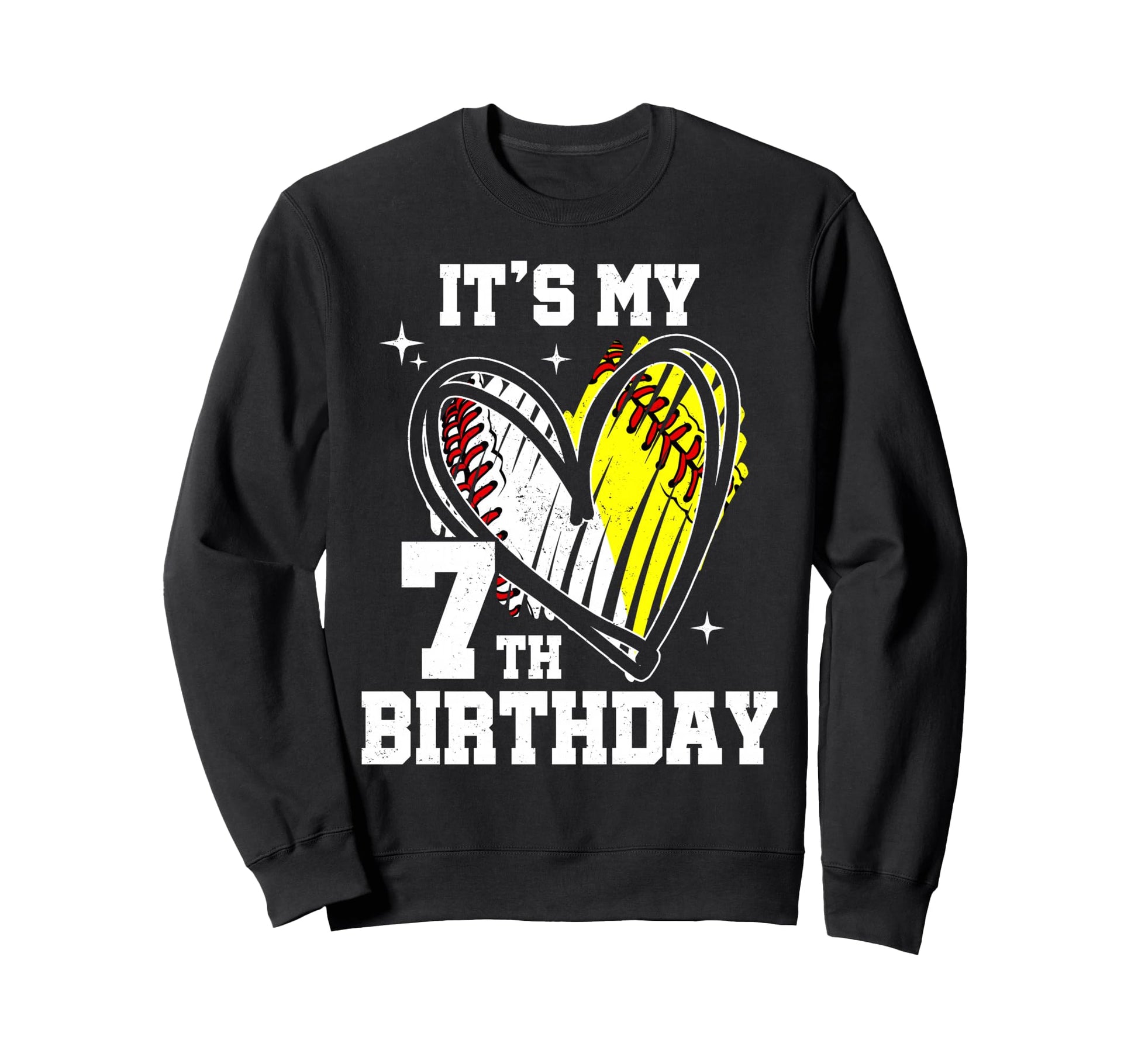 Its My 7Th Birthday Baseball Sweatshirt - Aesthetic Graphic Unisex - T-Shirt, Sweatshirt, Hoodie