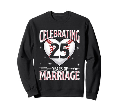Celebrating 25 Year Mariage 25Th Sweatshirt - Aesthetic Graphic Unisex - T-Shirt, Sweatshirt, Hoodie