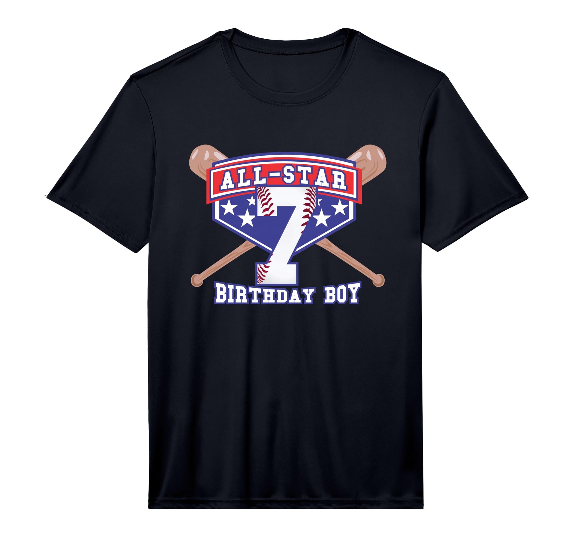 All Star Baseball 7 Year Old T-Shirt - Minimalist Print for Adults - T-Shirt, Sweatshirt, Hoodie
