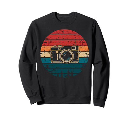 Sunset Camera Photography Lover Sweatshirt - Minimalist Print Men Women - T-Shirt, Sweatshirt, Hoodie