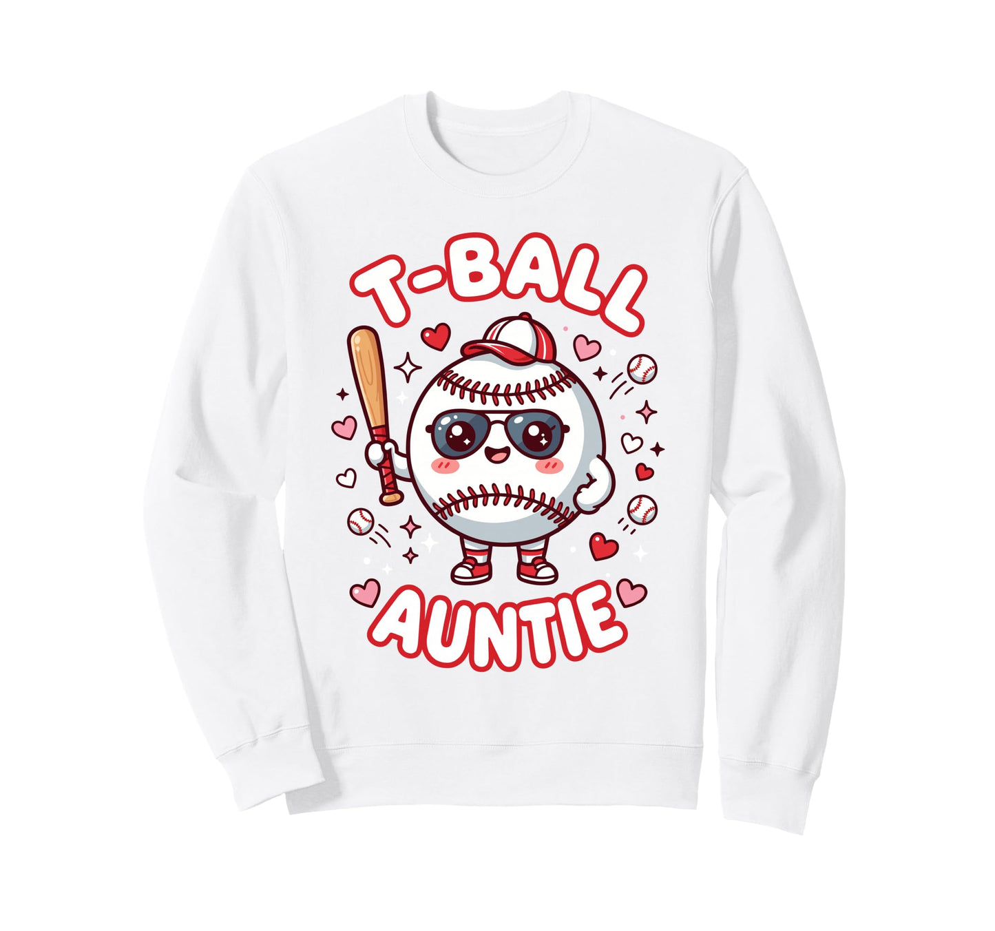 Funny T Ball Auntie Softball Ball T Sweatshirt - Trendy Graphic Men Women - T-Shirt, Sweatshirt, Hoodie