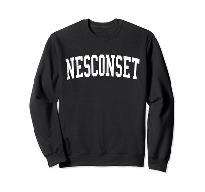 Nesconset Ny Distressed White Varsity Sweatshirt - Graphic Print Men Women - T-Shirt, Sweatshirt, Hoodie