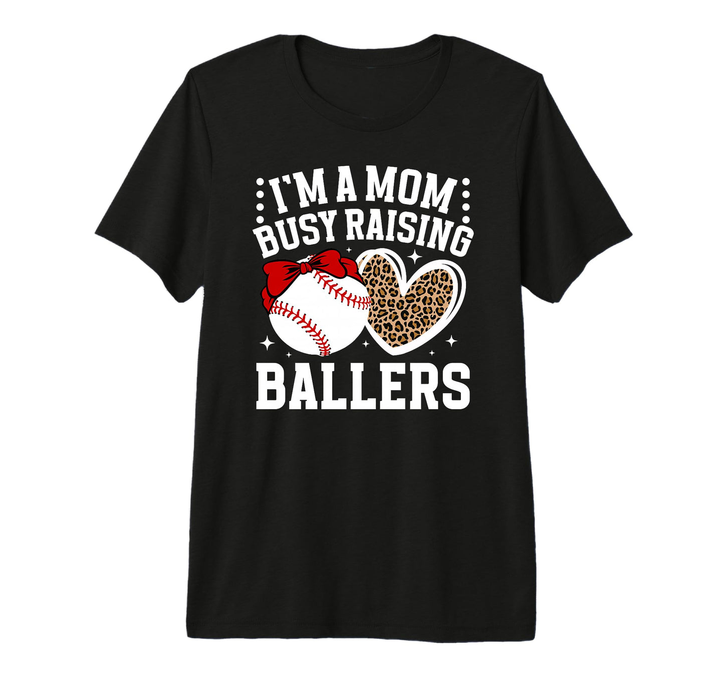 Raising Ballers Baseball Mom Baseball T-Shirt - Custom Art Print Men Women - T-Shirt, Sweatshirt, Hoodie