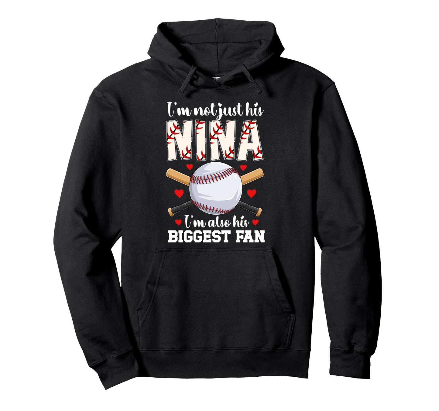 His Biggest Fan Baseball Nina Hoodie - Casual Everyday Wear Men Women - T-Shirt, Sweatshirt, Hoodie