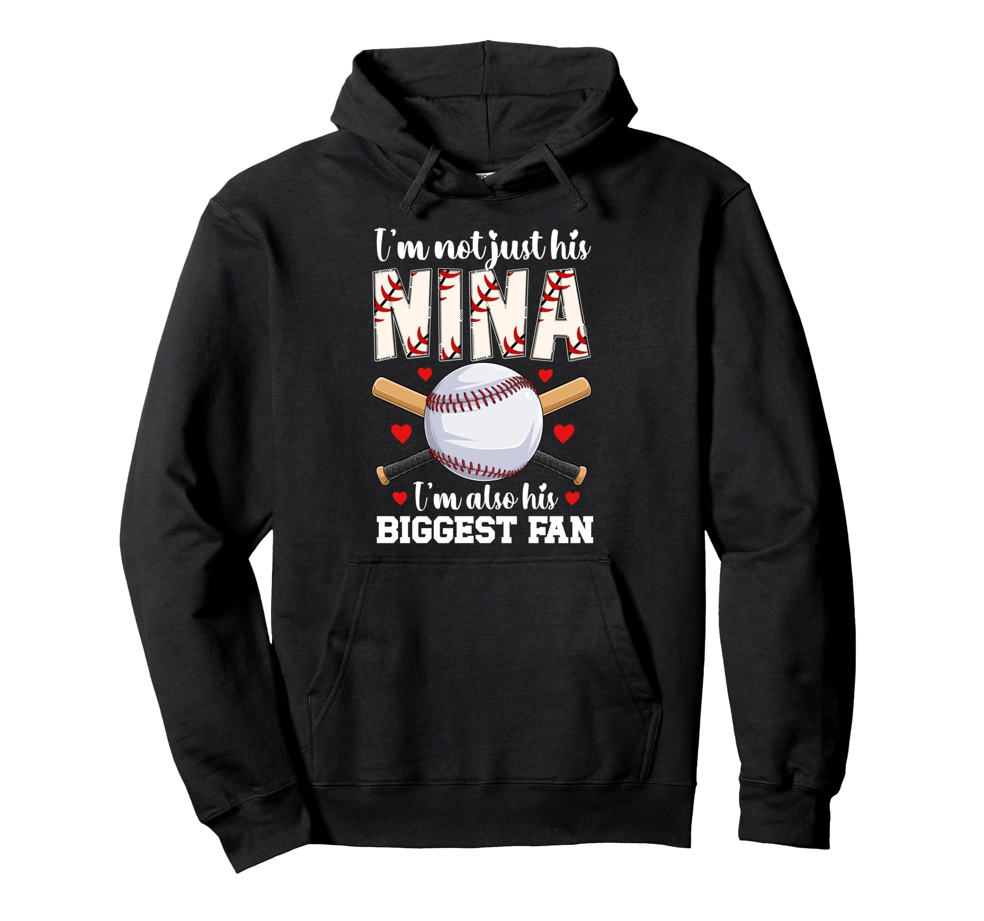 His Biggest Fan Baseball Nina Hoodie - Casual Everyday Wear Men Women - T-Shirt, Sweatshirt, Hoodie