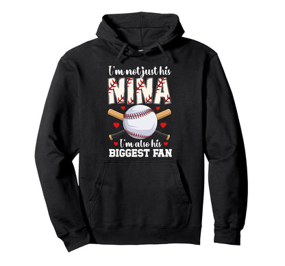His Biggest Fan Baseball Nina Hoodie - Casual Everyday Wear Men Women - T-Shirt, Sweatshirt, Hoodie