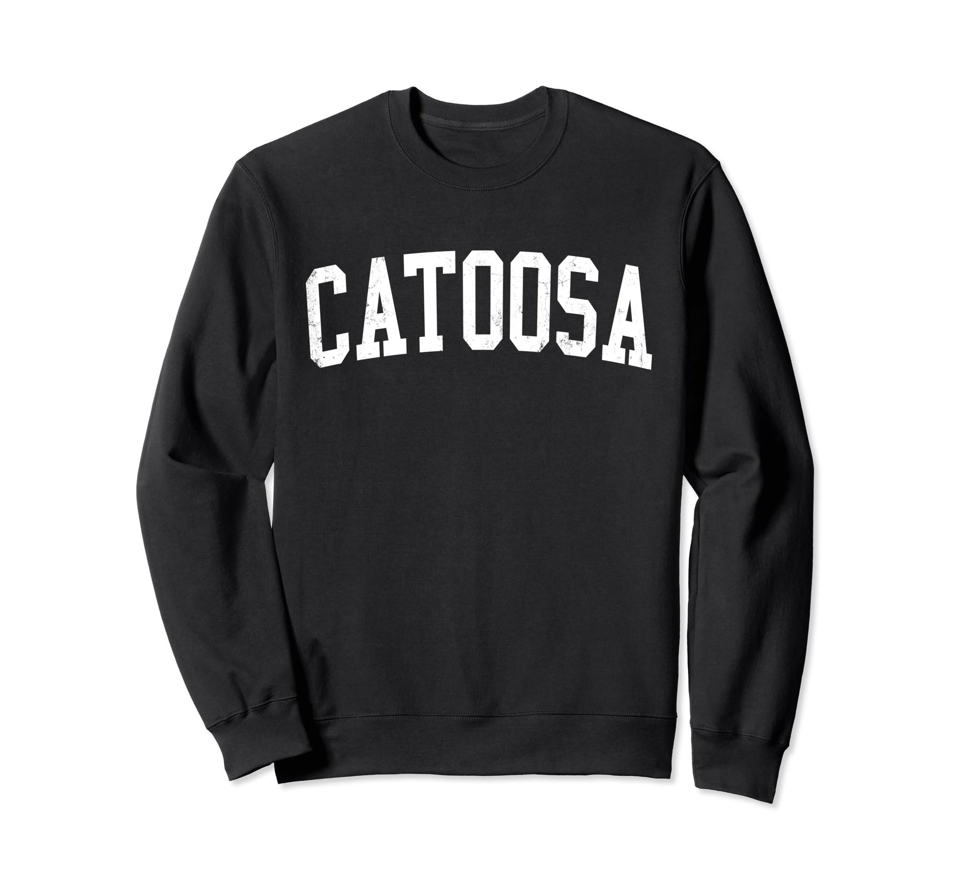 Catoosa Ok Distressed White Varsity Sweatshirt - Custom Art Print Unisex - T-Shirt, Sweatshirt, Hoodie