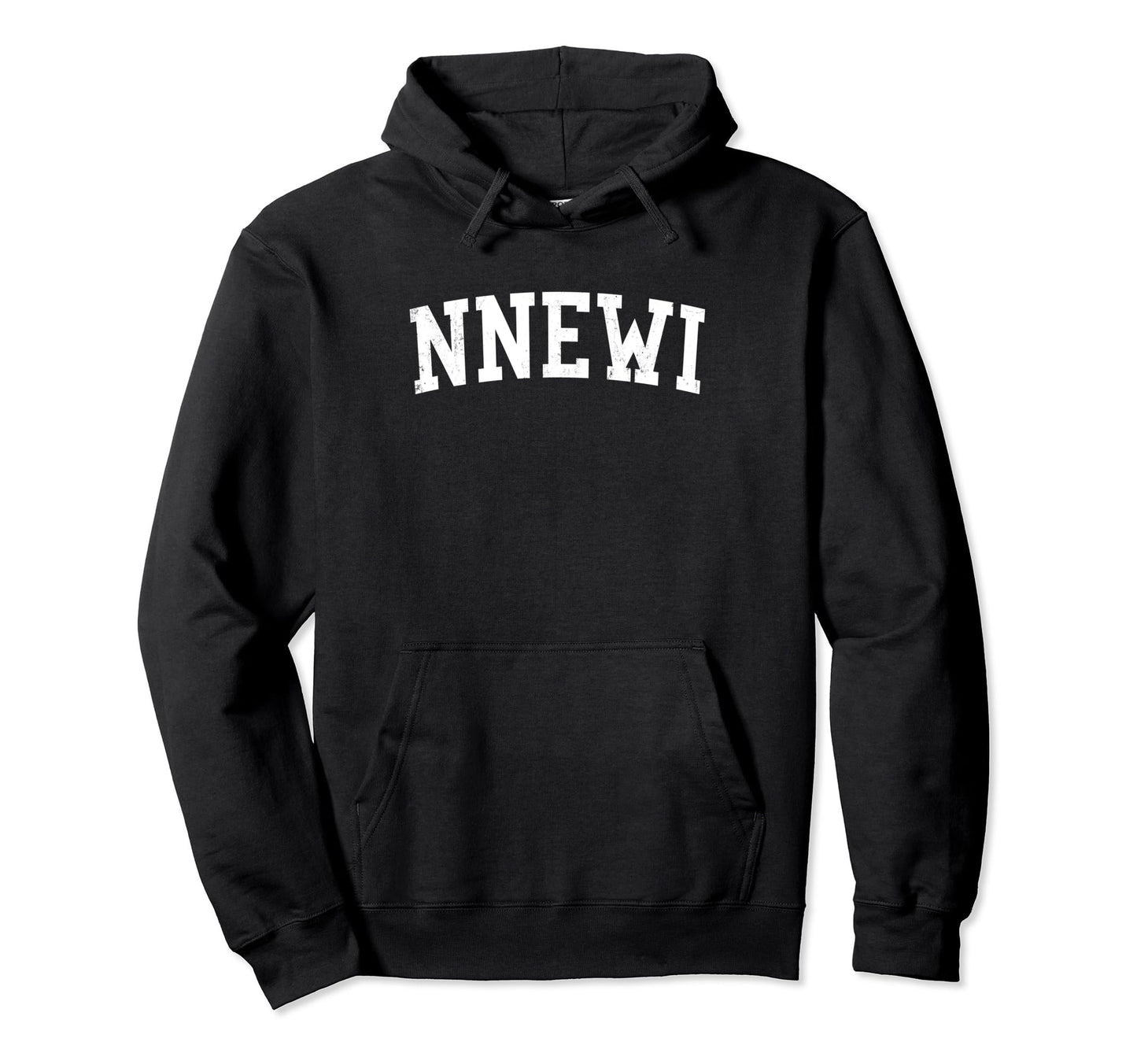 Nnewi Nigeria Distressed White Varsity Hoodie - Aesthetic Graphic Unisex - T-Shirt, Sweatshirt, Hoodie