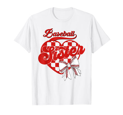 Baseball Sister Coquette Bow Biggest T-Shirt - Unique Graphic Men Women - T-Shirt, Sweatshirt, Hoodie
