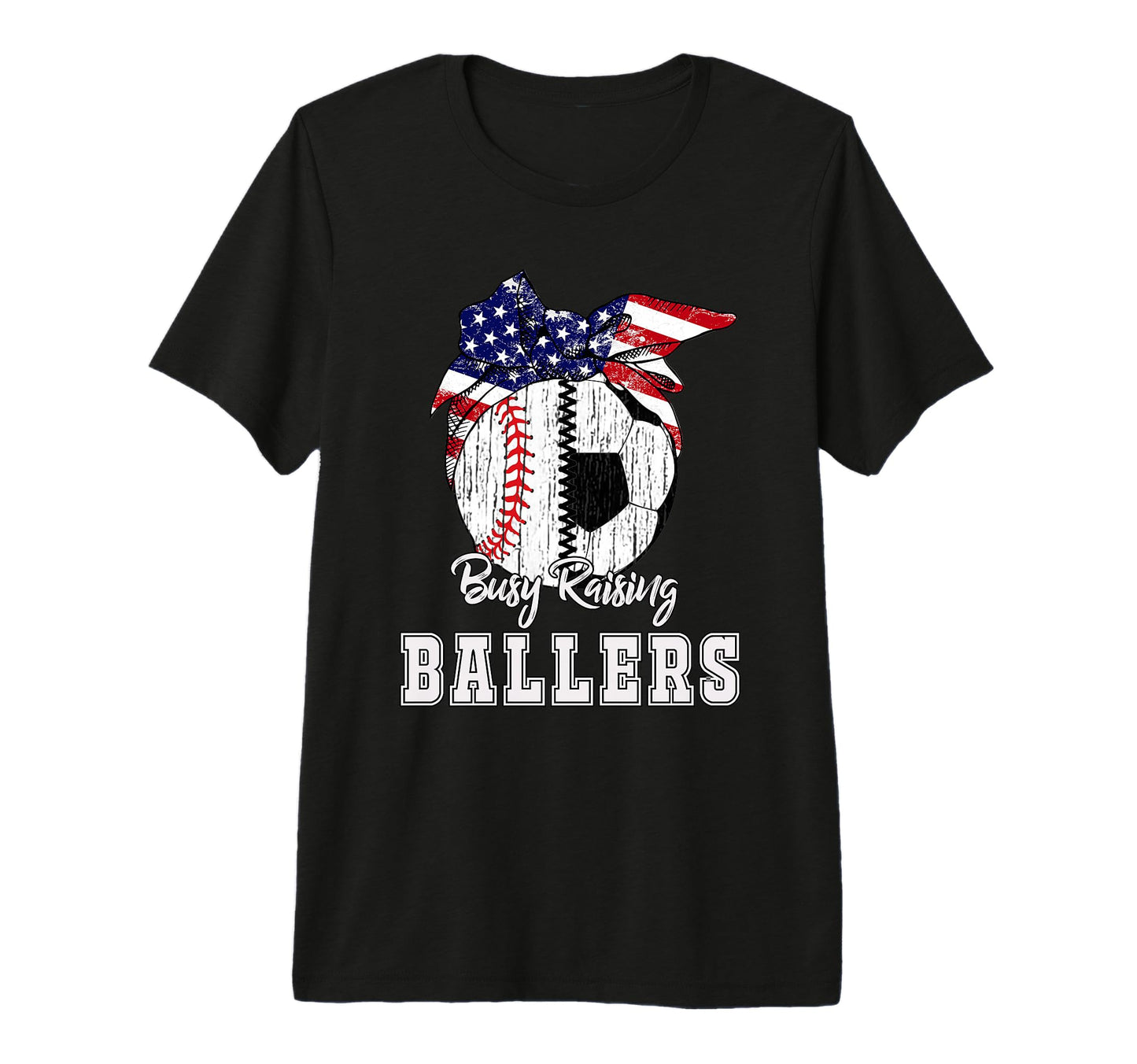 Busy Raising Ballers Baseball Soccer T-Shirt - Aesthetic Graphic Men Women - T-Shirt, Sweatshirt, Hoodie