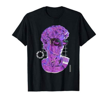 Resting Fierce Face Mode Vaporwave Statue T-Shirt - Unique Graphic Unisex - T-Shirt, Sweatshirt, Hoodie