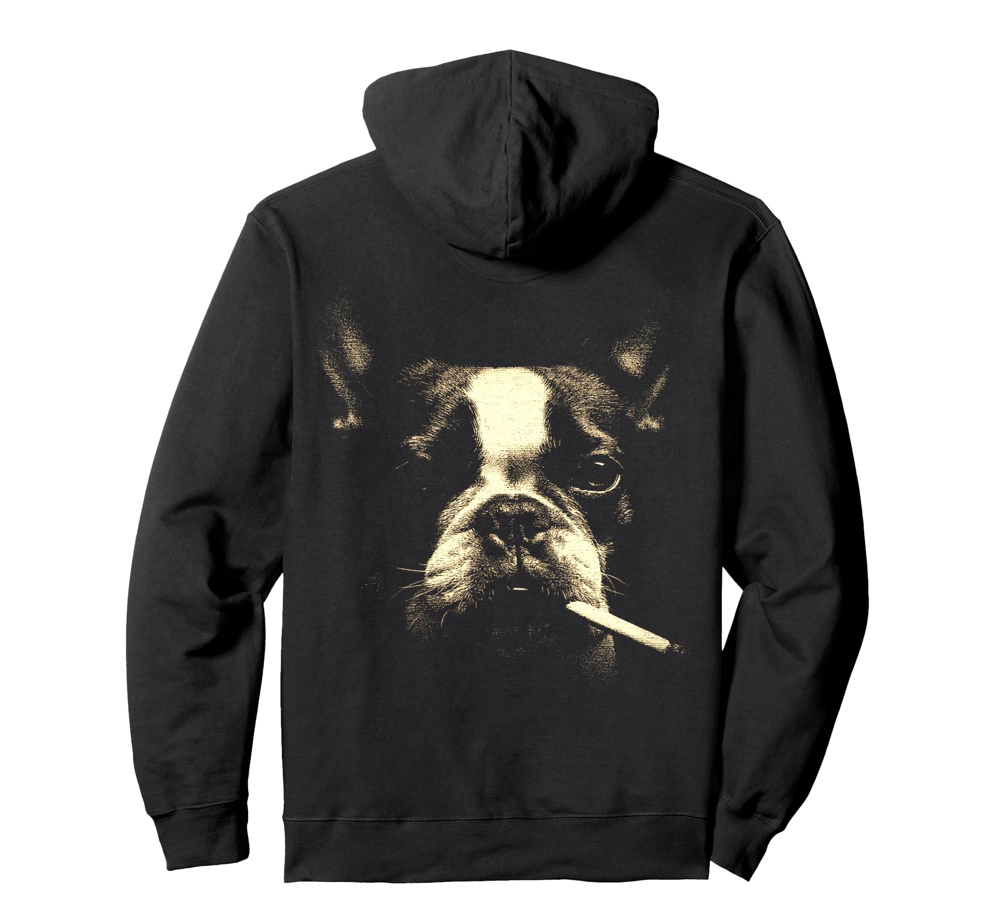 French Bulldog Smoking Cigarette Hoodie - Aesthetic Graphic for Adults - T-Shirt, Sweatshirt, Hoodie