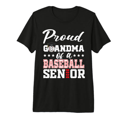 Proud Grandma Baseball Senior 2026 T-Shirt - Trendy Graphic Unisex - T-Shirt, Sweatshirt, Hoodie