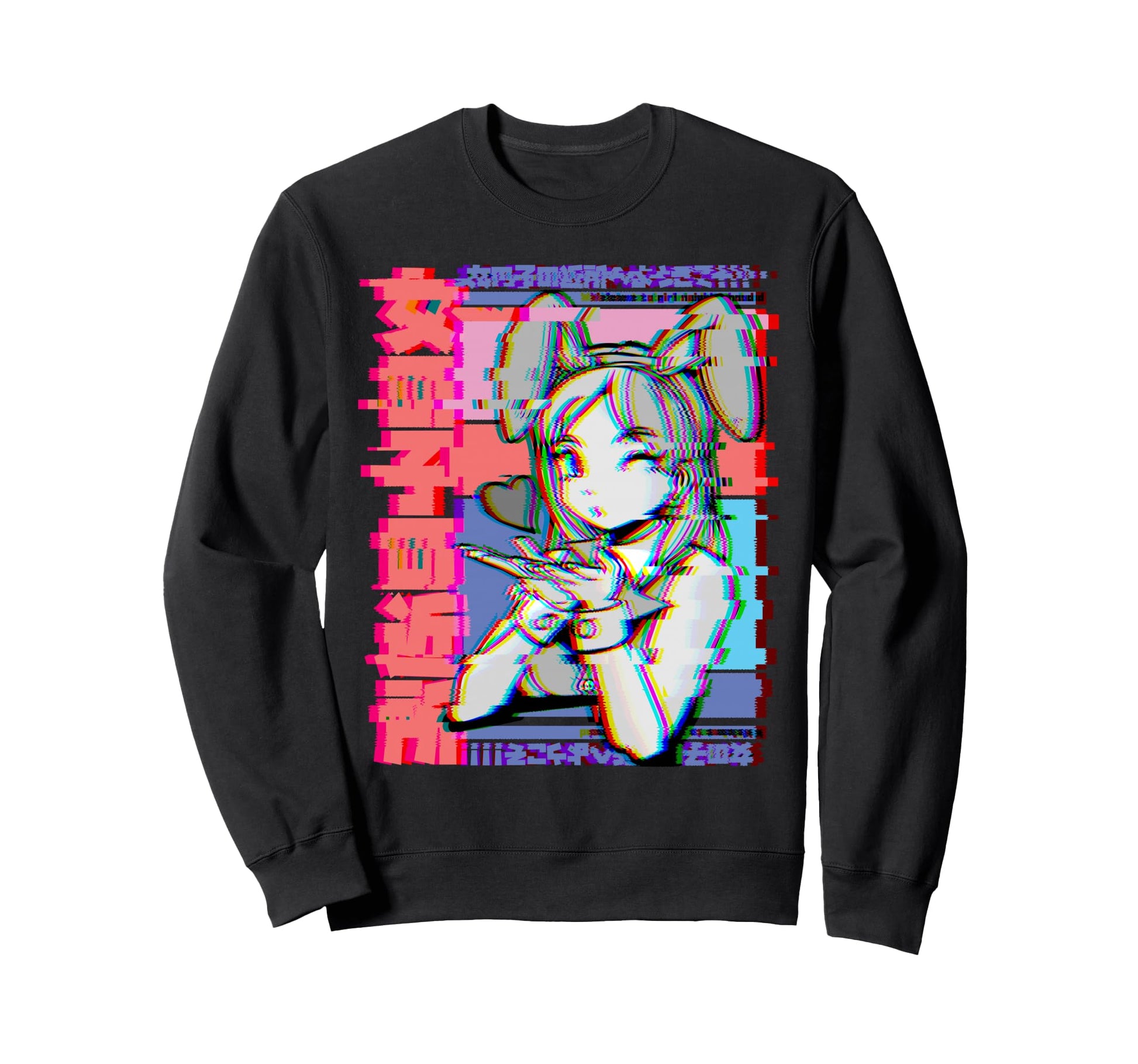 Vaporwave Aesthetic Japanese Anime Sweatshirt - Custom Art Print Unisex - T-Shirt, Sweatshirt, Hoodie