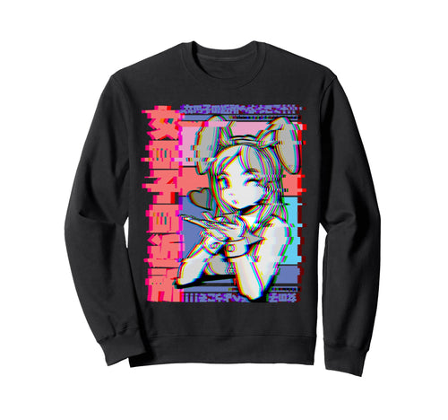 Vaporwave Aesthetic Japanese Anime Sweatshirt - Custom Art Print Unisex - T-Shirt, Sweatshirt, Hoodie
