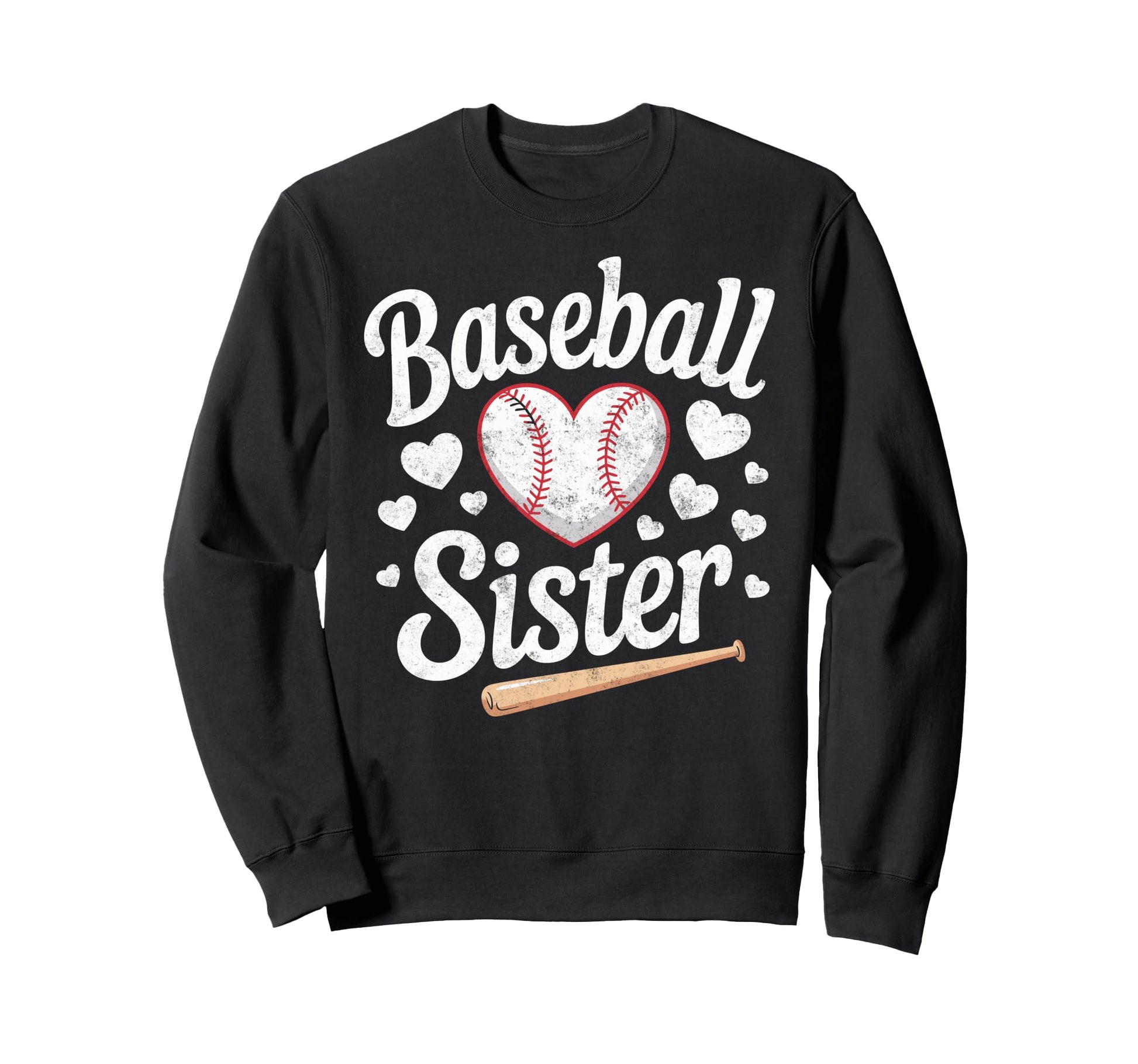 Baseball Sister Player Fan Baseball Sweatshirt - Graphic Print Men Women - T-Shirt, Sweatshirt, Hoodie