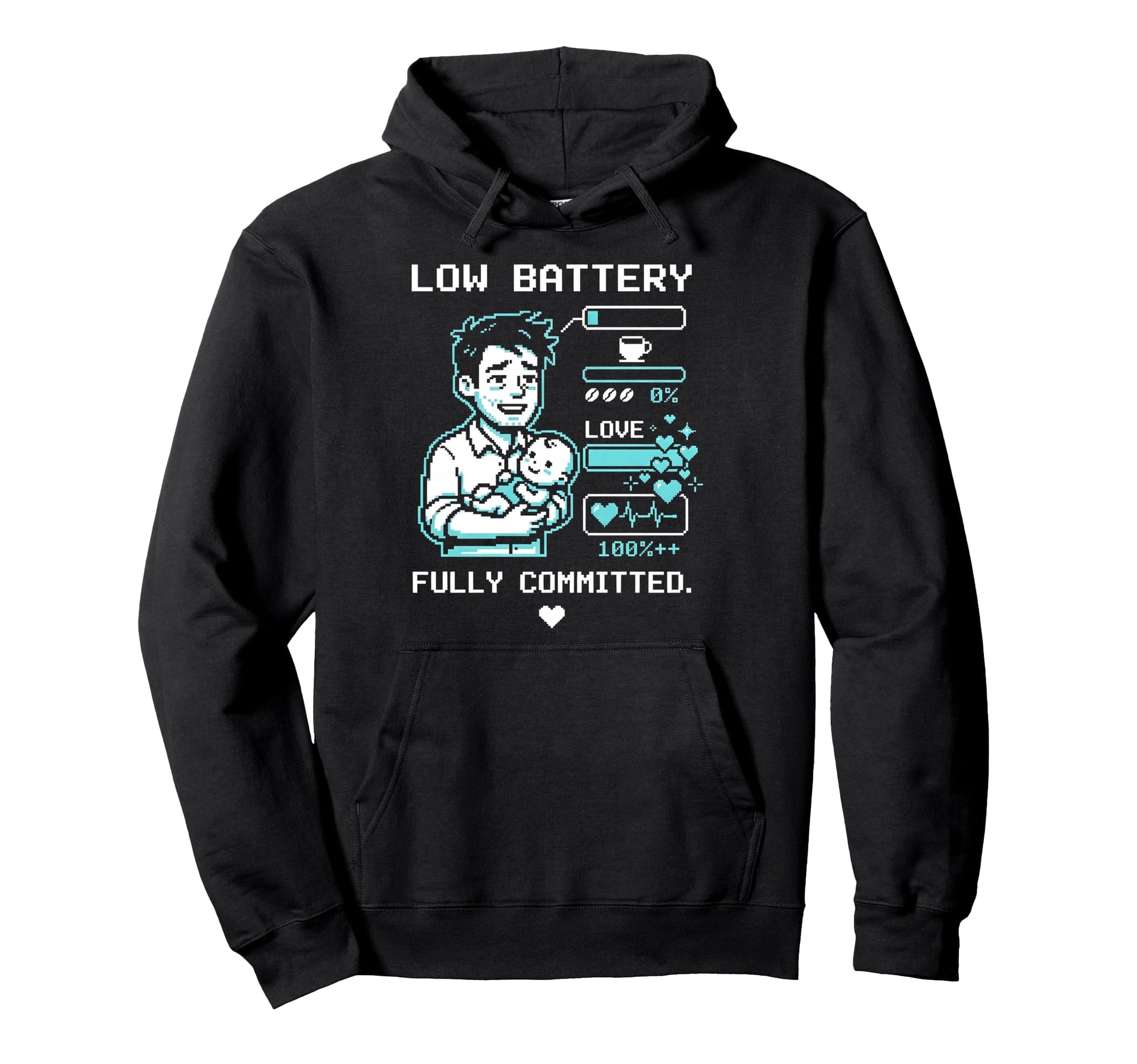 Fully Committed Fathers Day Gamer Meme Hoodie - Graphic Print for Adults - T-Shirt, Sweatshirt, Hoodie