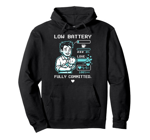 Fully Committed Fathers Day Gamer Meme Hoodie - Graphic Print for Adults - T-Shirt, Sweatshirt, Hoodie