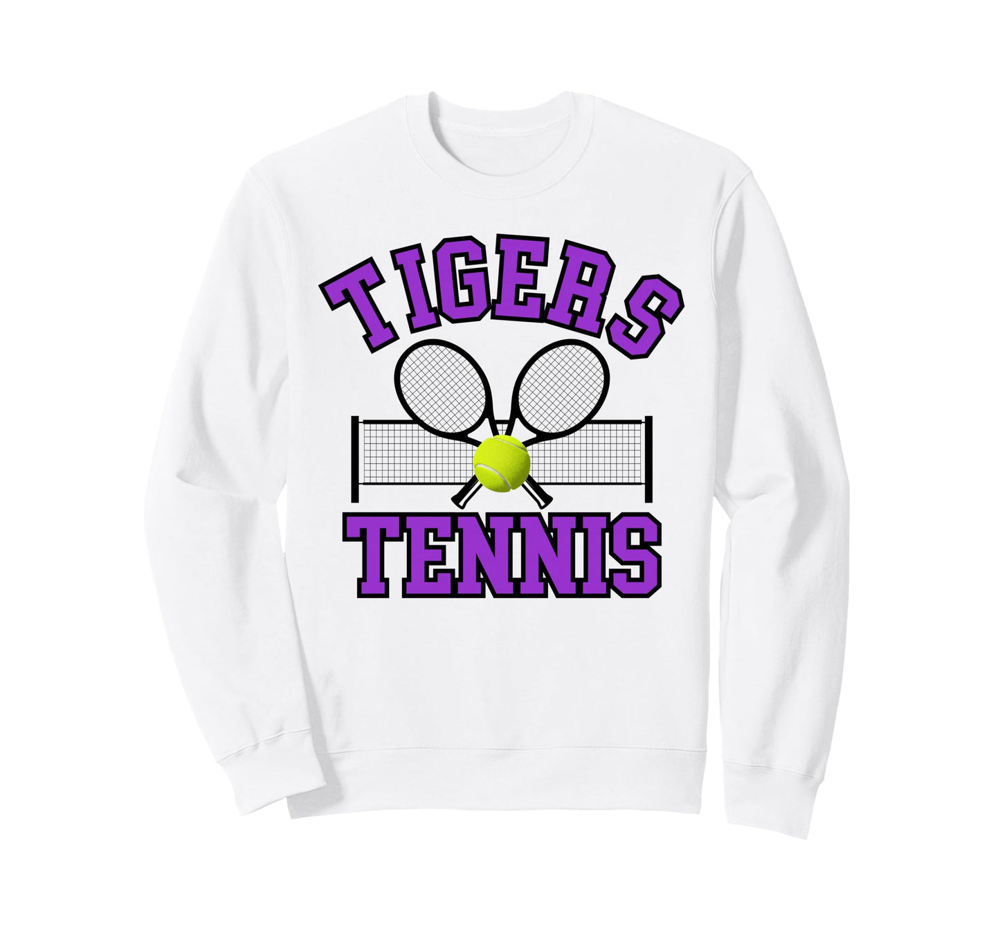 Tigers Tennis Mom Game Day Sweatshirt - Fun Novelty Design Men Women - T-Shirt, Sweatshirt, Hoodie