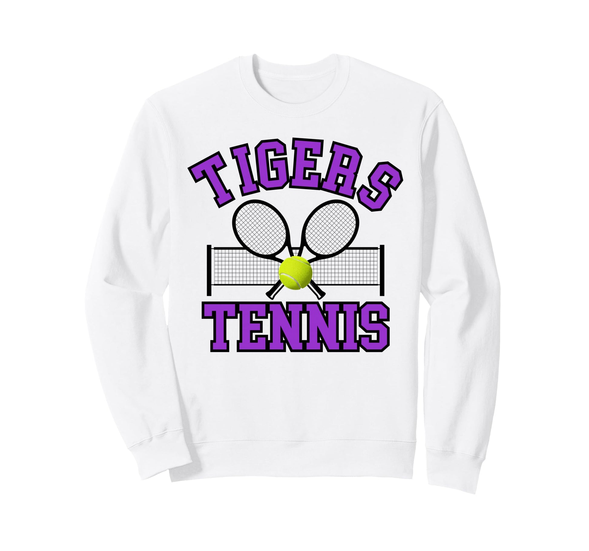 Tigers Tennis Mom Game Day Sweatshirt - Fun Novelty Design Men Women - T-Shirt, Sweatshirt, Hoodie