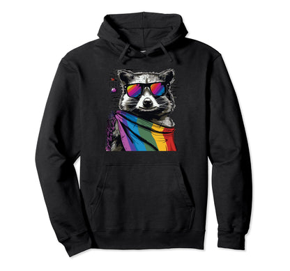 Funny Raccoon Love Sunglasses Summer Hoodie - Casual Everyday Wear Unisex - T-Shirt, Sweatshirt, Hoodie