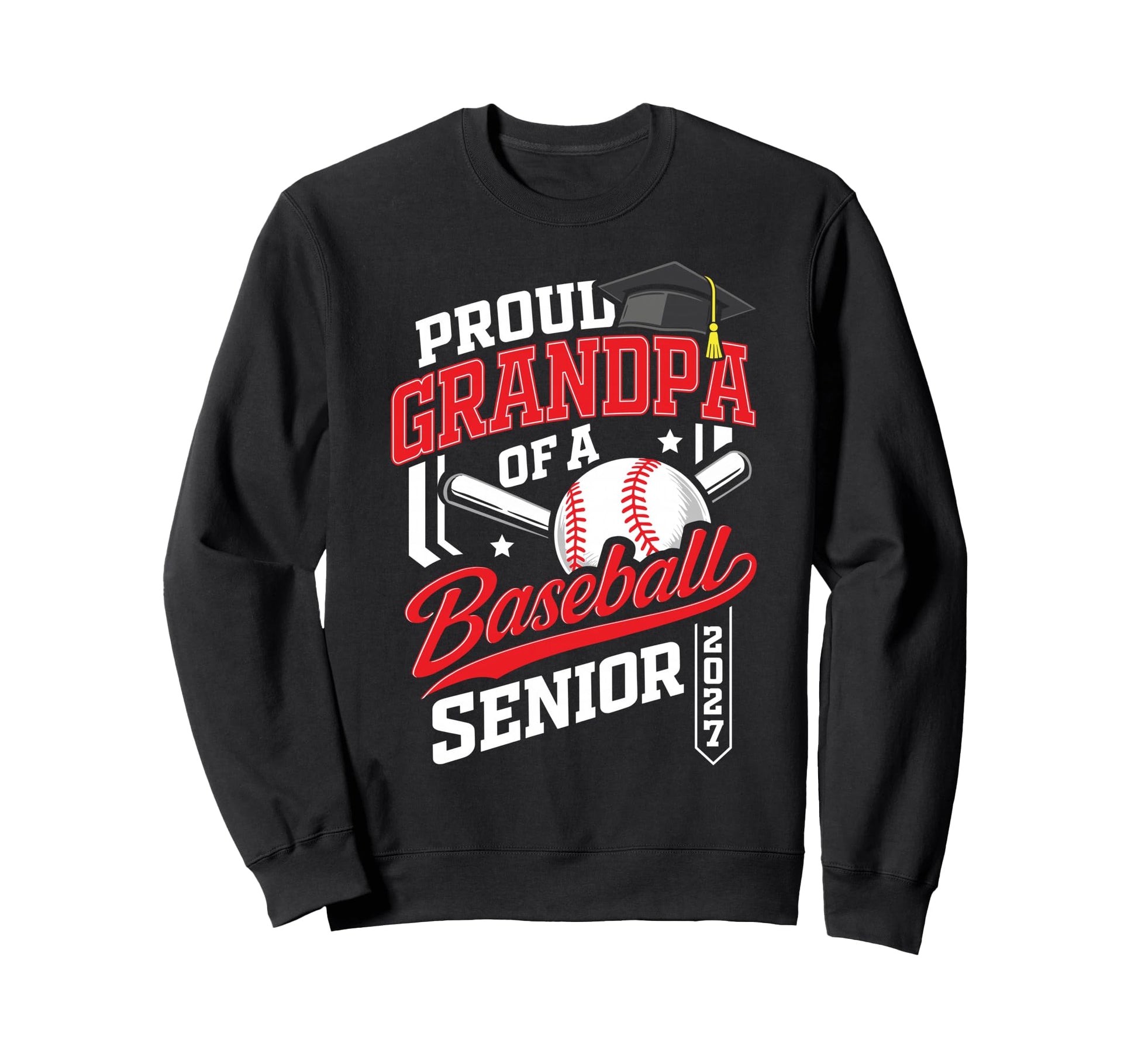 Proud Grandpa Baseball Senior Class Sweatshirt - Unique Graphic Men Women - T-Shirt, Sweatshirt, Hoodie