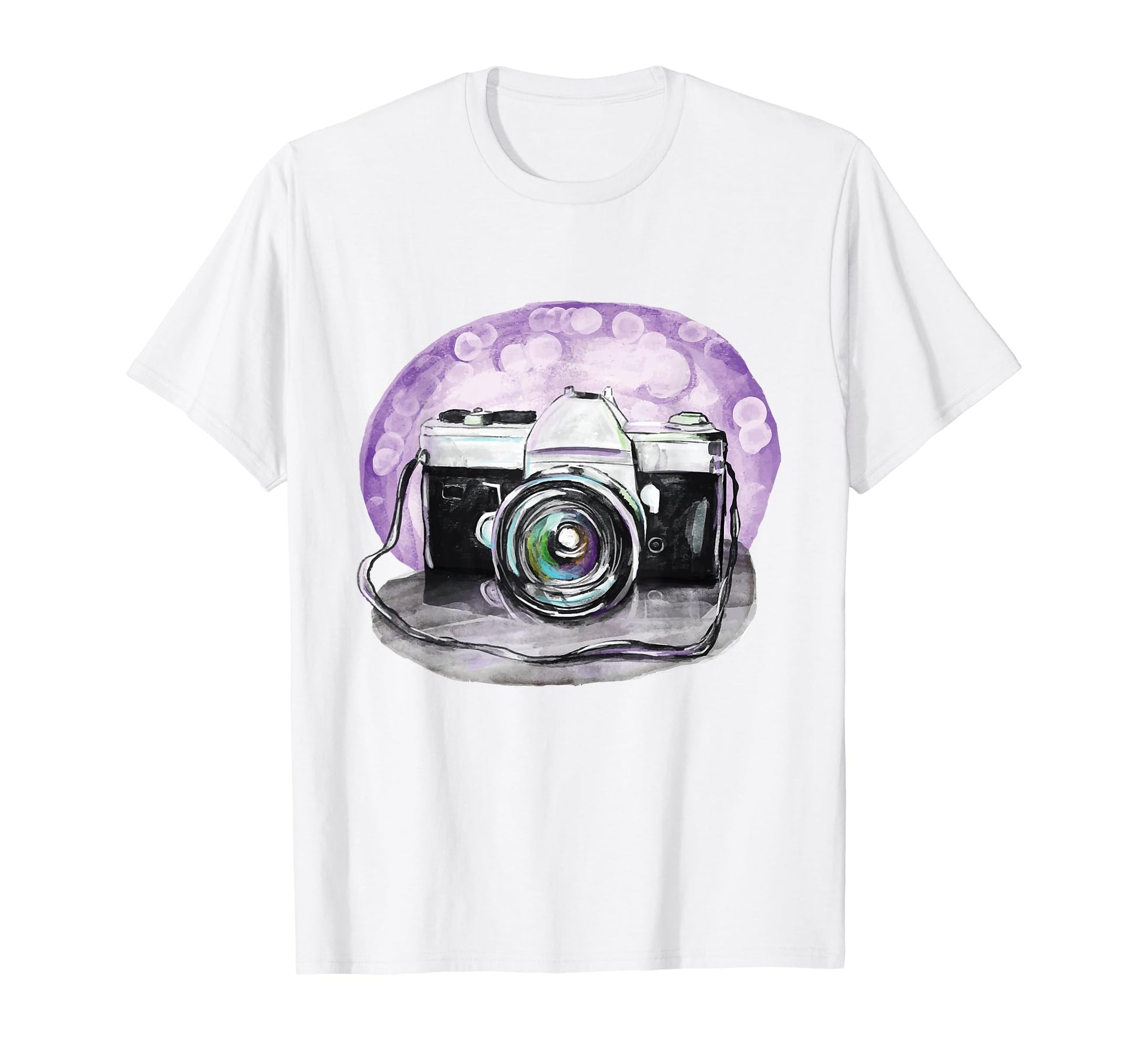 Camera Watercolor Photographers T-Shirt - Trendy Graphic Men Women - T-Shirt, Sweatshirt, Hoodie