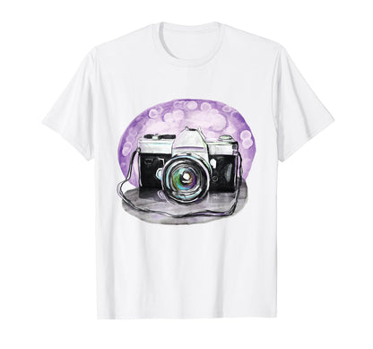 Camera Watercolor Photographers T-Shirt - Trendy Graphic Men Women - T-Shirt, Sweatshirt, Hoodie