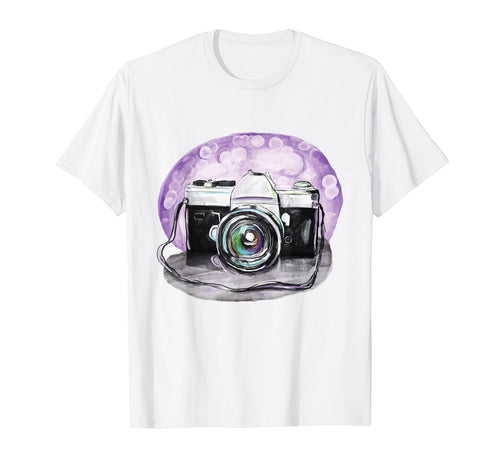 Camera Watercolor Photographers T-Shirt - Trendy Graphic Men Women - T-Shirt, Sweatshirt, Hoodie