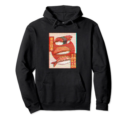 Sushi Tokyo Japan Vaporwave Aesthetic Hoodie - Trendy Graphic Unisex - T-Shirt, Sweatshirt, Hoodie