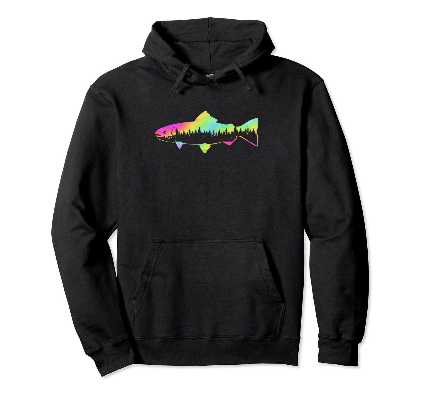 Fish Lover Trout Fisherman Rainbow Trout Hoodie - Minimalist Print Unisex - T-Shirt, Sweatshirt, Hoodie