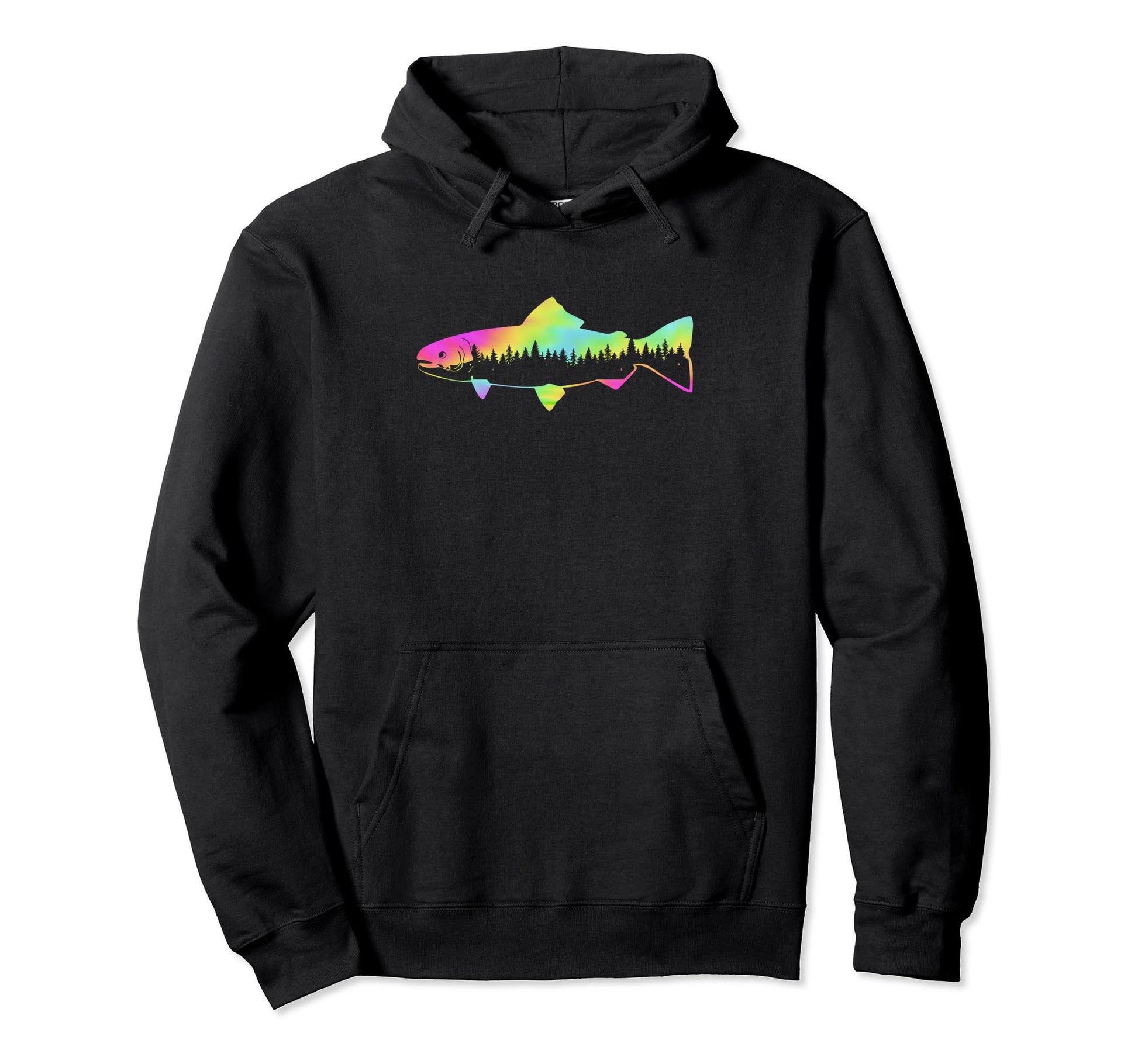 Fish Lover Trout Fisherman Rainbow Trout Hoodie - Minimalist Print Unisex - T-Shirt, Sweatshirt, Hoodie