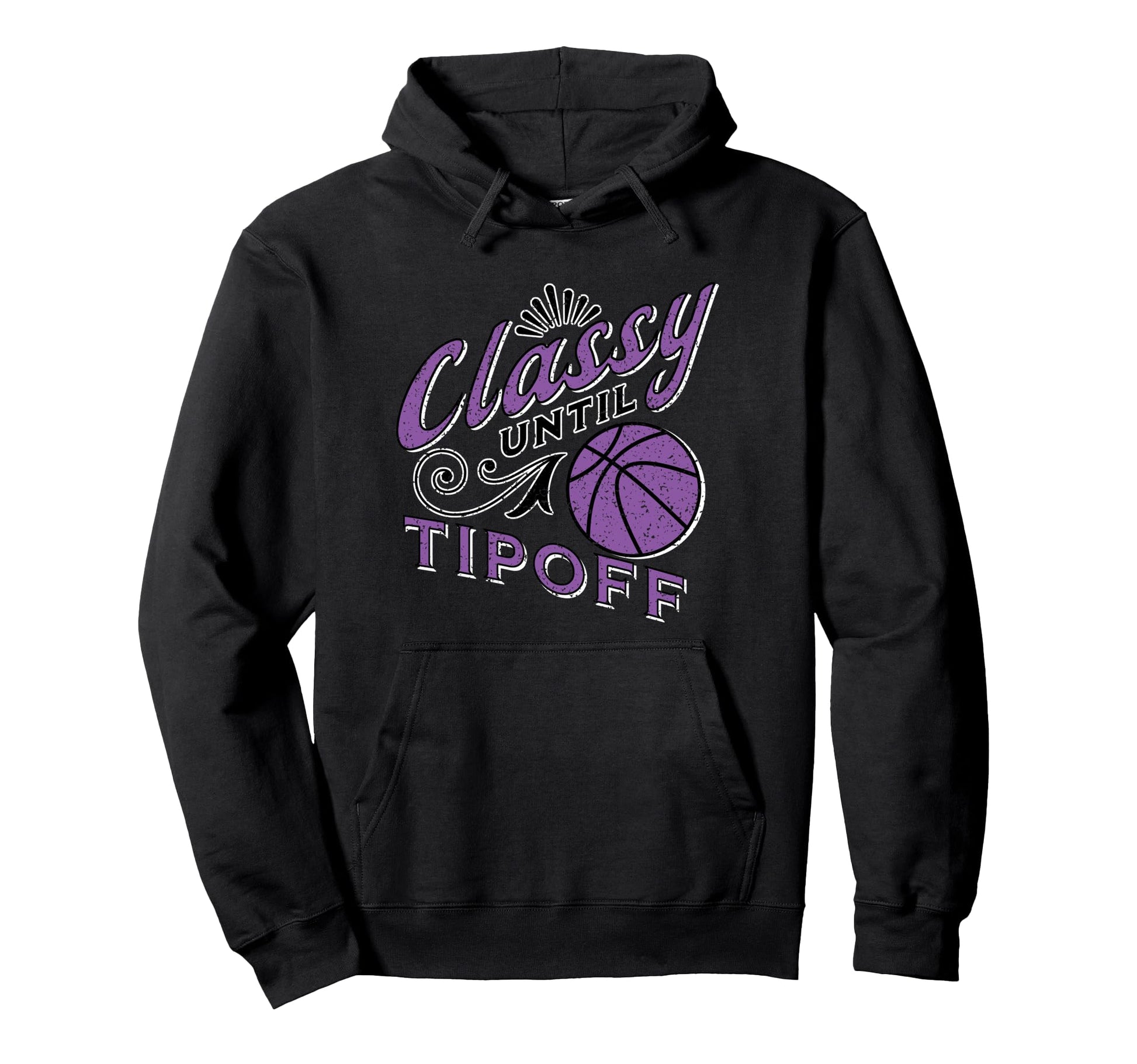 Classy Purple Basketball Gift Hoodie - Casual Everyday Wear for Adults - T-Shirt, Sweatshirt, Hoodie