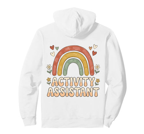 Activity Assistant Boho Rainbow Heart Hoodie - Aesthetic Graphic Unisex - T-Shirt, Sweatshirt, Hoodie