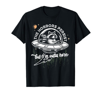 Funny Raccoon Space Trash Panda Horrors T-Shirt - Graphic Print Men Women - T-Shirt, Sweatshirt, Hoodie
