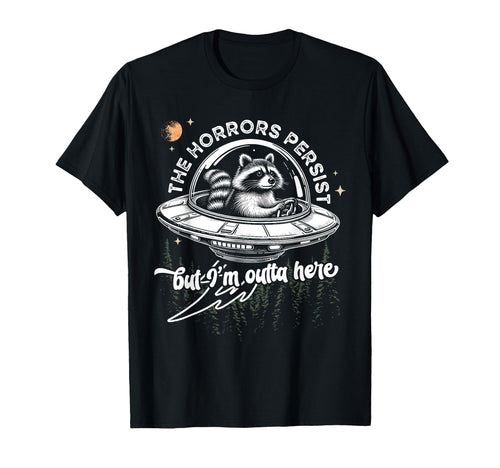 Funny Raccoon Space Trash Panda Horrors T-Shirt - Graphic Print Men Women - T-Shirt, Sweatshirt, Hoodie